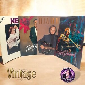 Neil Diamond Tour Program‎ Book Set 4pc 1986-1993 Vintage Music Souvenir Concert